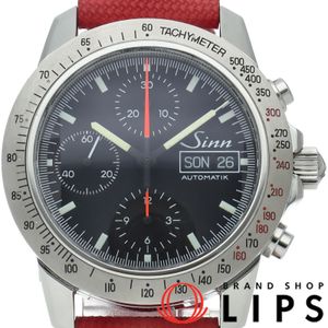 ジン 303.アウトバーン クロノグラフ ウォッチ 303.AUTOBAHN
 303 SS/ナイロン メンズ時計 ブラック 仕上げ済 美品 【中古】