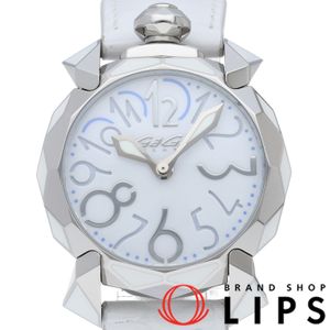 ガガ・ミラノ リフレクション ウォッチ 36mm GaGa MILANO Reflection 8120.RE.02 箱 保証書 SS/ラバー レディース時計 シルバー 仕上げ済 美品 【中古】