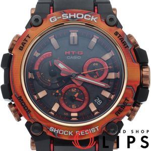 カシオ G-SHOCK MT-G ソーラー電波時計 フレアレッド40周年記念 G-SHOCK MT-G MTG-B3000FR-1AJR 箱 保証書 SS/カーボン/ラバー メンズ時計 ブラック 美品 【中古】