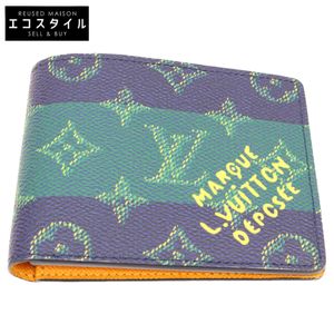 หลุยส์ วิตตอง M25795 Monogram Heritage Portefeuille Slender กระเป๋าสตางค์แบบพับสองทบและกระเป๋าสตางค์แบบมินิ 【สินค้ามือสอง】