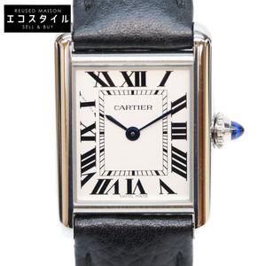 นาฬิกา Cartier ปี 2021 รุ่น WSTA0042 SS Tank Must SM หน้าปัดสีเงิน ระบบควอตซ์ สายหนัง มือสอง