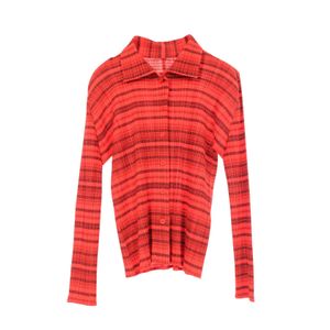 [중고] PLEATS PLEASE ISSEY MIYAKE 플리츠 스트라이프 상의(기타) 여성용 Used A