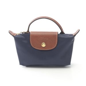 【중고】 LONGCHAMP 롱샴 손가방 르 플리아쥬 오리지널 34175089P68 캔버스 레더 르 플리아쥬 오리지널 파우치 여성용 새상품