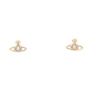 [Used] Vivienne Westwood NANO SOLITAIRE Orb Earrings 6201003702R944 GP (Gold Plated) Earrings for Women (New)