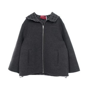 【二手】Gucci GUCCI 標誌刺繡連帽羊毛絲質外套 女款