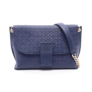 [중고] LOEWE 숄더백 애비뉴 리피트 아나그램 네이비 레더 여성용 Used B