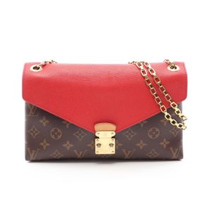 【二手】路易威登LOUIS VUITTON Pallas Chain 單肩包 Monogram Cerise M41201 櫻桃紅 PVC 塗層帆布 皮革 Pallas Chain