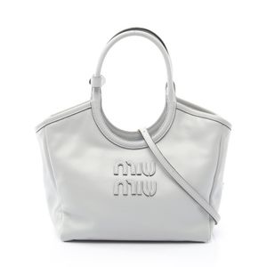 [중고] MIU MIU 아이비 2WAY 손가방 페일 블루 레더 아이비 2way 손가방 여성용 Used A