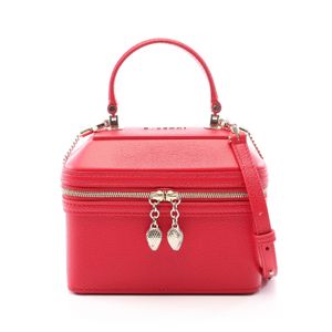 【중고】 BVLGARI BVLGARI 손가방 세르펜티 주얼리 박스 2WAY 레드 가죽 세르펜티 배니티 2way 체인 숄더 여성용 Used A