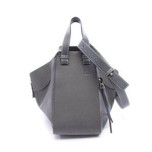 [Used] LOEWE HAMMOCK MEDIUM Handbag, 2-Way, Dark Gray Leather, Women's, Used A
