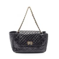 [Pre-owned] Chanel CHANEL Shoulder Bag 2.55 Matelassé Combination Hardware Black Calfskin (Cowhide) Lambskin (Sheepskin) 2.55 Matelassé Chain Tote Women's