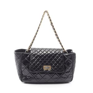 [Pre-owned] Chanel CHANEL Shoulder Bag 2.55 Matelassé Combination Hardware Black Calfskin (Cowhide) Lambskin (Sheepskin) 2.55 Matelassé Chain Tote Women's