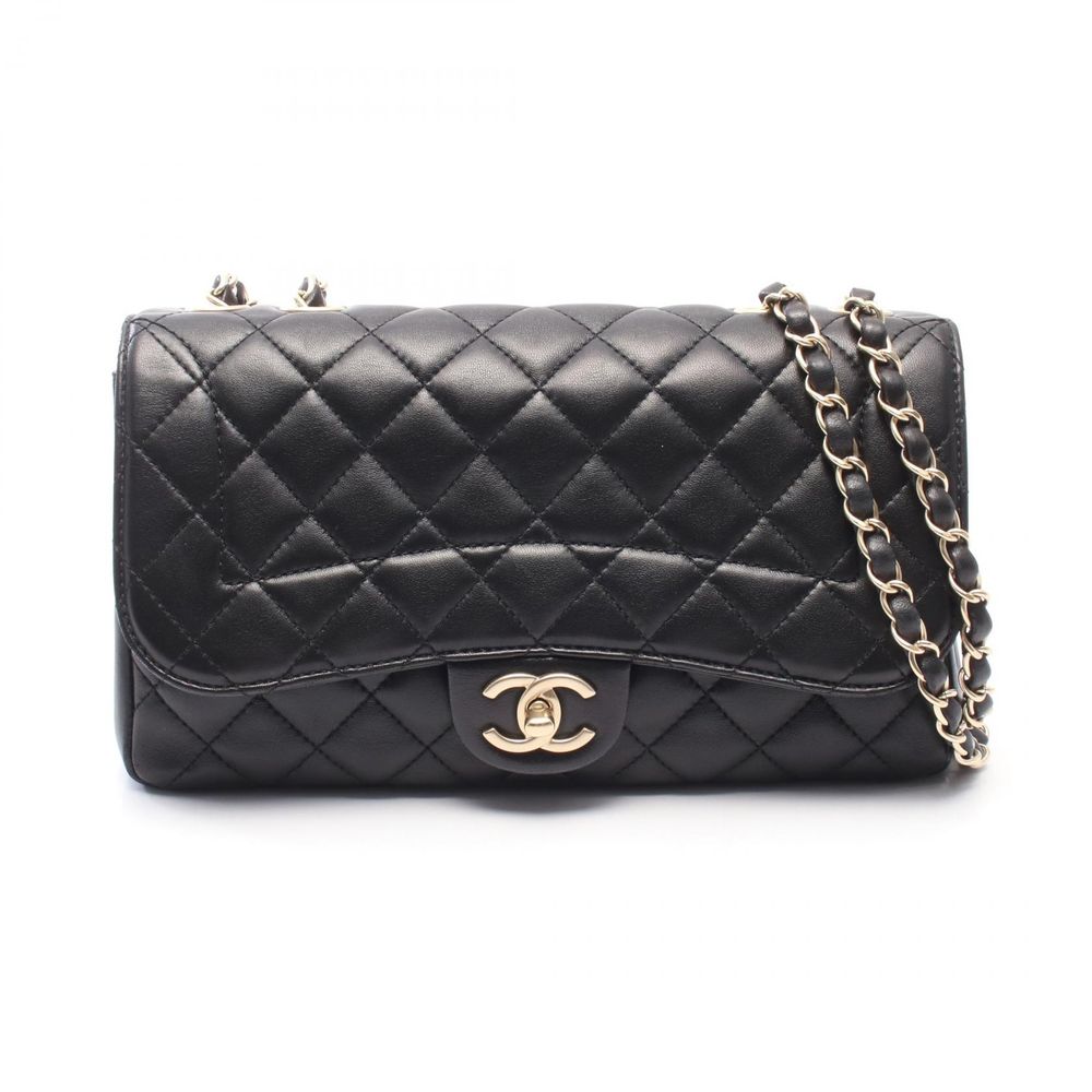[Used] Chanel CHANEL Shoulder Bag Matelassé A93937 Black Lambskin (Sheepskin) Matelassé Double Chain Shoulder Women's Used A