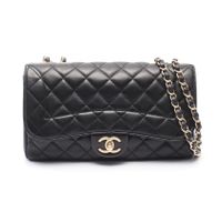 [Used] Chanel CHANEL Shoulder Bag Matelassé A93937 Black Lambskin (Sheepskin) Matelassé Double Chain Shoulder Women's Used A