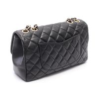 [Used] Chanel CHANEL Shoulder Bag Matelassé A93937 Black Lambskin (Sheepskin) Matelassé Double Chain Shoulder Women's Used A