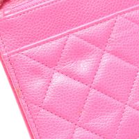 【สินค้ามือสอง】 ชาแนล CHANEL กระเป๋าสะพายไหล่ Matelasse A33814 สีชมพู หนังคาเวียร์ (Grained Calfskin) กระเป๋าสตางค์แบบมีสายโซ่ สำหรับผู้หญิง สภาพ A