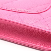 【สินค้ามือสอง】 ชาแนล CHANEL กระเป๋าสะพายไหล่ Matelasse A33814 สีชมพู หนังคาเวียร์ (Grained Calfskin) กระเป๋าสตางค์แบบมีสายโซ่ สำหรับผู้หญิง สภาพ A