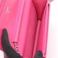 【สินค้ามือสอง】 ชาแนล CHANEL กระเป๋าสะพายไหล่ Matelasse A33814 สีชมพู หนังคาเวียร์ (Grained Calfskin) กระเป๋าสตางค์แบบมีสายโซ่ สำหรับผู้หญิง สภาพ A