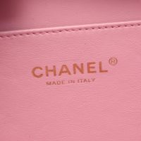【มือสอง】 ชาแนล CHANEL กระเป๋าสะพายไหล่ Matelassé Vanity Bag AS3221 สีชมพู หนังคาเวียร์ (Grained Calfskin) กระเป๋าสะพายโซ่ 2way