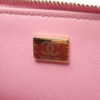 【มือสอง】 ชาแนล CHANEL กระเป๋าสะพายไหล่ Matelassé Vanity Bag AS3221 สีชมพู หนังคาเวียร์ (Grained Calfskin) กระเป๋าสะพายโซ่ 2way