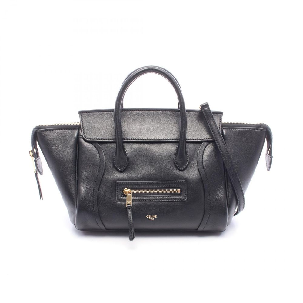 [Used] Celine CELINE Handbag Little Luggage Small 2WAY L108J3056.38NO Black Leather Little Luggage Small Women's Used A