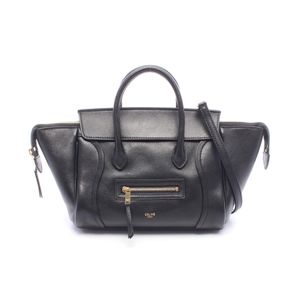 [Used] Celine CELINE Handbag Little Luggage Small 2WAY L108J3056.38NO Black Leather Little Luggage Small Women's Used A