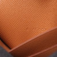 [Used] Hermes Charniere Compact Tri-fold Wallet, Gold, Gold, Other, Charniere Compact Gold, Women's, Unused