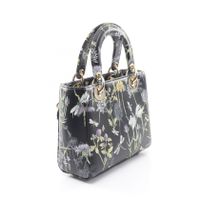 【สินค้ามือสอง】 ดิออร์ Dior กระเป๋าถือ Lady Dior Small Florilegio 2WAY สีดำ/หลากสี หนัง Lady Dior Florilegio 2way Tote Small