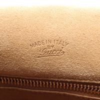 [Used] Gucci Paparazzo Medium top Handle Bag 2WAY 875018 Beige/Green/ RED Suede Leather Paparazzo Medium top Handle Bag