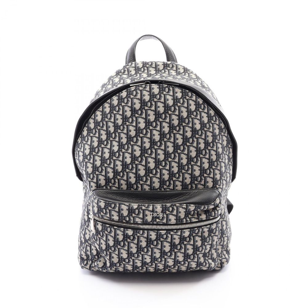 [สินค้ามือสอง] ดิออร์ Dior กระเป๋าเป้สะพายหลัง Oblique Jacquard 1VOBA088YKY สีน้ำเงิน ผ้าแคนวาส หนัง RIDER Backpack ยูนิเซ็กส์