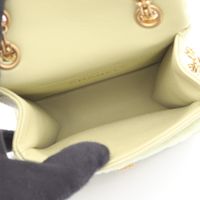 [Pre-owned] Chanel CHANEL Shoulder Bag 2.55 Matelassé Mademoiselle Chain Apple Green Lambskin (Sheepskin) 2.55 Matelassé Mini Chain Shoulder Bag