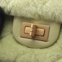 [Pre-owned] Chanel CHANEL Shoulder Bag 2.55 Matelassé Mademoiselle Chain Apple Green Lambskin (Sheepskin) 2.55 Matelassé Mini Chain Shoulder Bag