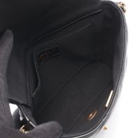 [Pre-owned] Chanel Matelassé Small Flap Shoulder Bag, Black Lambskin (Sheepskin Leather), Chain Shoulder Bag
