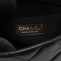 [Pre-owned] Chanel Matelassé Small Flap Shoulder Bag, Black Lambskin (Sheepskin Leather), Chain Shoulder Bag