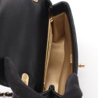 [Pre-owned] Chanel CHANEL Shoulder Bag top Handle Matelassé 2WAY AS4605 Black Lambskin (Sheepskin) Matelassé top Handle 2-way Chain Shoulder Bag