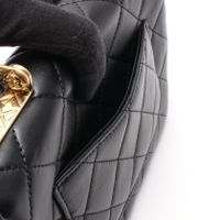 [Pre-owned] Chanel CHANEL Shoulder Bag top Handle Matelassé 2WAY AS4605 Black Lambskin (Sheepskin) Matelassé top Handle 2-way Chain Shoulder Bag
