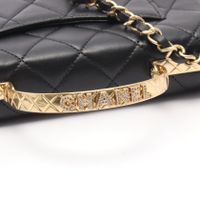 [Pre-owned] Chanel CHANEL Shoulder Bag top Handle Matelassé 2WAY AS4605 Black Lambskin (Sheepskin) Matelassé top Handle 2-way Chain Shoulder Bag