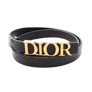 【二手】Dior D淨化草本系列夢幻金色五金皮革腰帶 女士二手 B