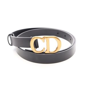 【二手】迪奧 (Dior) CD 標誌扣皮帶 女士真皮腰帶