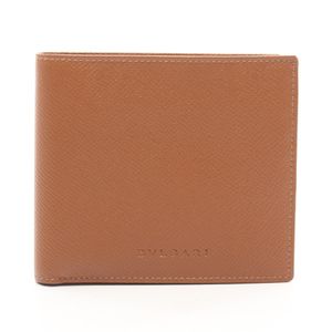 [Used] Bulgari BVLGARI Bi-fold Wallet Braun Leather Bi-fold Wallet Men's Used A