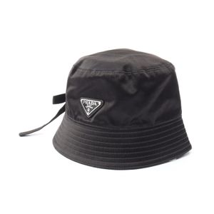 [Used] Prada PRADA Hat Triangle Logo RIBON Bucket Silk Hat Women's Used A