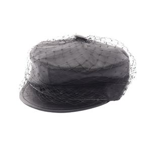 [Used] Dior REVOLUTION Cap with Veil, Lace, Leather, Women's, Used A