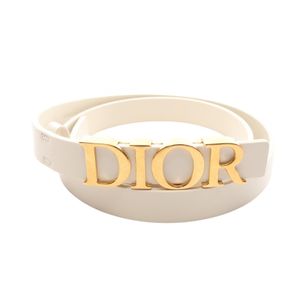 【二手】Dior D淨化草本系列夢幻金色五金皮革腰帶 女士款
