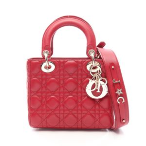 [중고] Dior Dior 손가방 LADY DIOR MY ABCDIOR 레이디 디올 스몰 까나쥬 2WAY 레드 레더 레이디 디올 2way 토트 스몰 여성용