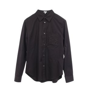 【二手】 LOEWE Anagram 男士黑色純棉襯衫（二手 A 款）