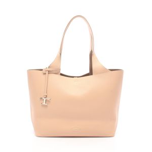 [Used] Tod 'TOD'S APA SECOND MEDIA Tote Bag, Pink Beige Leather, T-Timeless Tote Bag, Medium, Women's, Used A