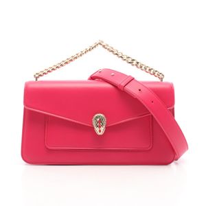 [Used] Bulgari BVLGARI Serpenti Forever 2-Way Handbag, Magenta Leather, Serpenti Forever 2-Way Shoulder Bag, Women's, Used A