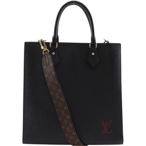 Louis LOUIS VUITTON Sac Plat PM Handbag, 2-Way Shoulder Bag, M58658, Epi Leather, Noir (Black), Shoulder Bag/Handbag, 2-Way, A5 Size, Open, Unisex [Used]
