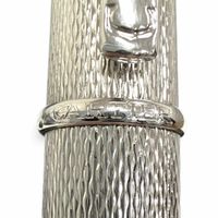 全新狀態 □CartierDiabolo de Cartier 藍色寶石原子筆,銀色,法國製造,男士,書寫功能已確認。