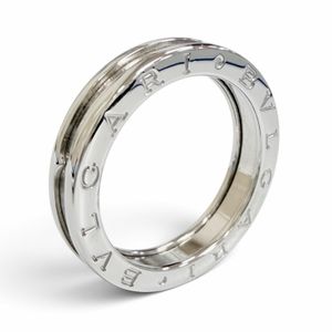 최상급 컨디션△BVLGARI 비제로원 1밴드 반지 750(WG) 화이트 골드 59 JP19호 이탈리아제 중량 7.83g 남성 추천◎